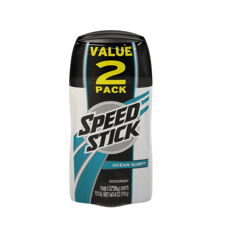(4 pack) (4 count) Speed Stick Deodorant for Men, Ocean Surf - 3 oz, 2 Twin Packs