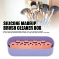 thumbnail image 3 of Caja De Alfombrilla Limpiadora De Brochas De Maquillaje De Silicona 3 En 1, Organizador De Herramientas De Limpieza De Brochas Cosméticas Con 8 Brochas, Diseño Elegante Para, 3 of 7