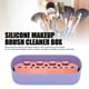 thumbnail image 3 of Caja De Alfombrilla Limpiadora De Brochas De Maquillaje De Silicona 3 En 1, Organizador De Herramientas De Limpieza De Brochas Cosméticas Con 8 Brochas, Diseño Elegante Para, 3 of 7