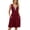 Wine Red, variant on Purcoar Women's V-Neck Midi Dress Summer Casual Sleeveless Dress with Pockets