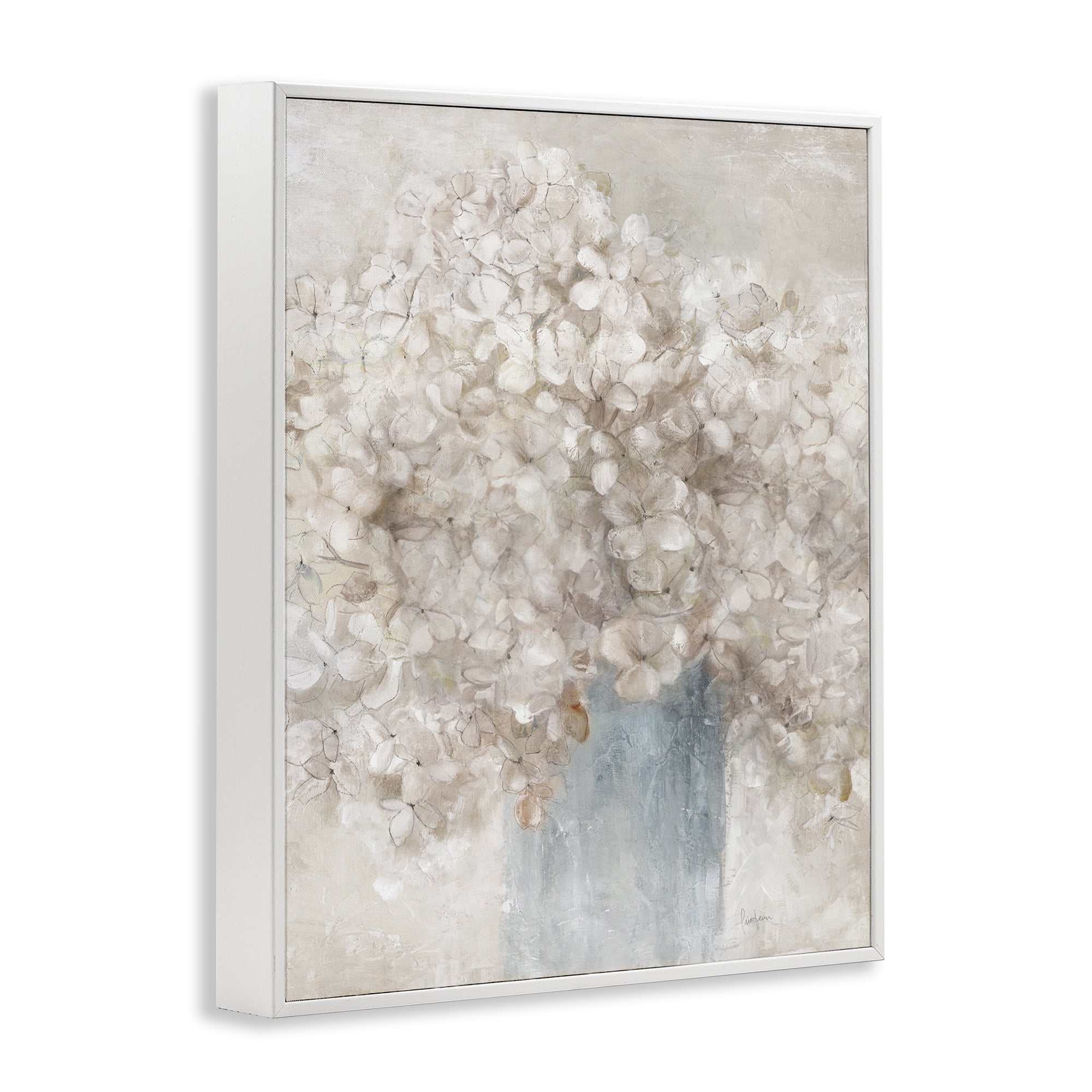 Stupell Industries Soft Clouded Bouquet Botanical & Floral Painting White Framed Art Print Wall Art, 11 x 14