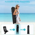 thumbnail image 4 of Pirecart 28.5″ High Back Folding Beach Chair, 2 PCS Portable Low Beach Chair W/ Mesh Back & Padded Armrest, Cup Holder, for Camping, Outdoor, Travel, Black, 4 of 10