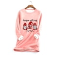 thumbnail image 1 of Pntutb Mujeres Navidad Grueso Fleece Impresión Sudadera Cálida O-Cuello Ropa interior top Pntutb Pntutb-6863, 1 of 3