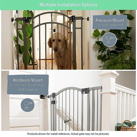 Open Box Summer Infant Modern Home Walk-Thru Safety Pet and Baby Gate 27733Z - Espresso