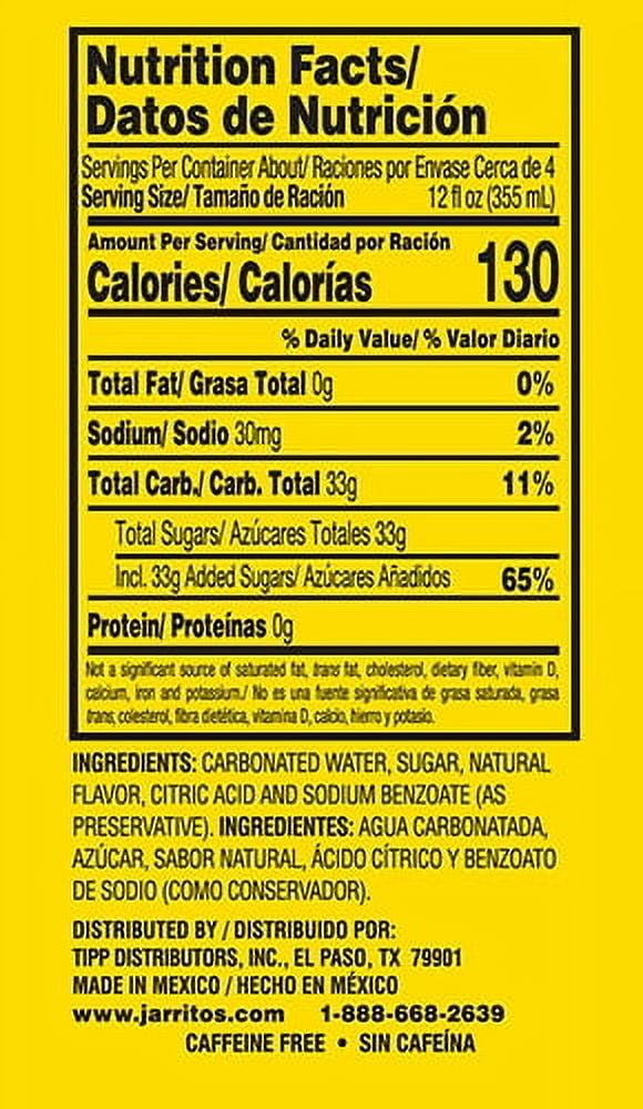 Jarritos Grapefruit Soda, 1.58 qt (1.5 Liter), 1 Count