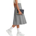thumbnail image 6 of OGLCCG Tween Girls Pleated Midi Skirts Stretchy High Waisted Bow Tie A-Line Flare Skater Skirt Summer Solid Color Flowy Skirts 5-15 Years, 6 of 7