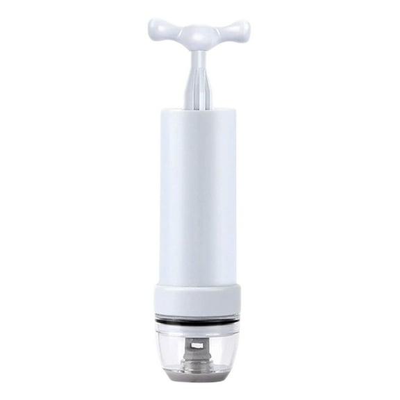 Hecteas Air Vacuum Bag,Compressed Storage Case,Mini Vacuum Pump Manual Portable Vacuum Sealer Pump for Bags Use in Clothes and Food(Hand Vacuum Pump-White)