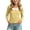 Yellow, variant on Little Girls Tops Layering Crew Neck Ruffle Loose Pullover Long Sleeve Color Block Casual Trendy Outfits Yellow 3-4Years