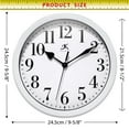 thumbnail image 7 of Infinity Instruments Classic Round Silver Traditional Wall Clock 9.625 Inch, 7 of 7