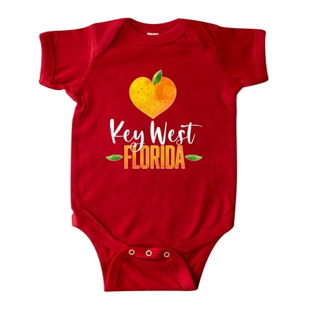 

Inktastic Key West Florida Orange in Heart Gift Baby Boy or Baby Girl Bodysuit