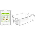 thumbnail image 4 of J&V TEXTILES Clear Freezer Storage Organizer Bins, Set of 4, Stackable Refrigerator Containers 12.4" x 8.3" x 3.5", 4 of 4