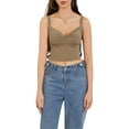 thumbnail image 2 of Michellecmm  Women Camisole Solid Color V Neck Summer Spaghetti Strap Tank Tops, 2 of 9
