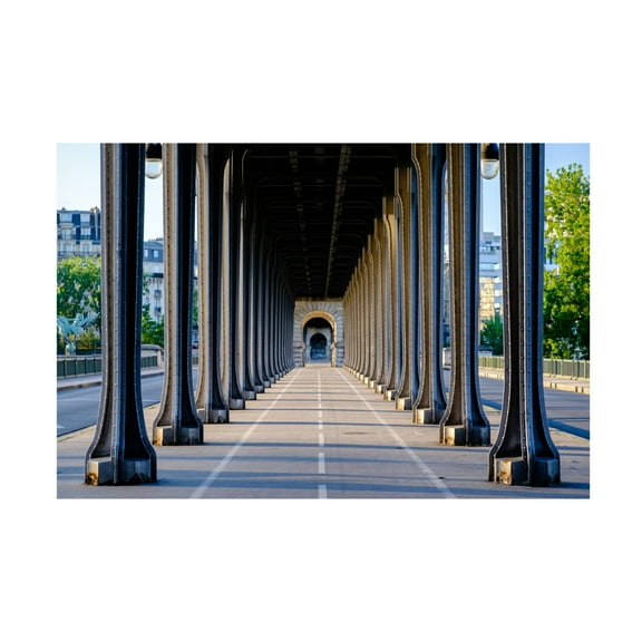 Trademark Fine Art Kevin Nirsimloo Bir Hakeim Bridge Perspective Paris Canvas Wall Art