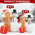 thumbnail image 5 of BSHAPPLUS® 6FT Christmas Inflatables, Snowman Gingerbread Christmas Outdoor Decorations with LED Lights, Stable Christmas Blow Up for Holiday Celebration, 5 of 14