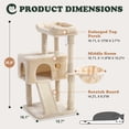 thumbnail image 2 of Amolife 36 Inch Cat Tower Multi-Level Cat Tree with Scratching Posts Kitty Pet Play House, Beige, 2 of 6