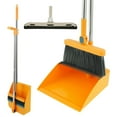 thumbnail image 1 of OUSITAID 3Pcs Floor Sweeping Set with Long Handle 180°Rotating Floor Broom Squeegee Dustpan Set Foldable Stand Dustpan and Broom Combo with Comb Teeth Portable Squeegee Broom, 1 of 7