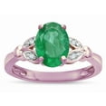 thumbnail image 3 of Star K � Oval 8x6 Genuine Emerald Marquee Design Engagement Promise Ring, 3 of 9