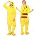 thumbnail image 2 of Monos CON CAPUCHA DE Pikachu para niños, pijamas cálidos para adultos, monos de punto de dibujos animados a juego para la familia, Kigurumi, 2 of 4
