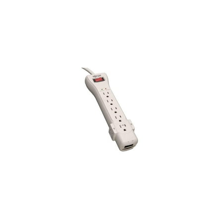 UPC: 0037332095466 | Tripp Lite SUPER7TEL Surge Suppressor 7 Outlets 7 ft Cord 2520 Joules Light Gray