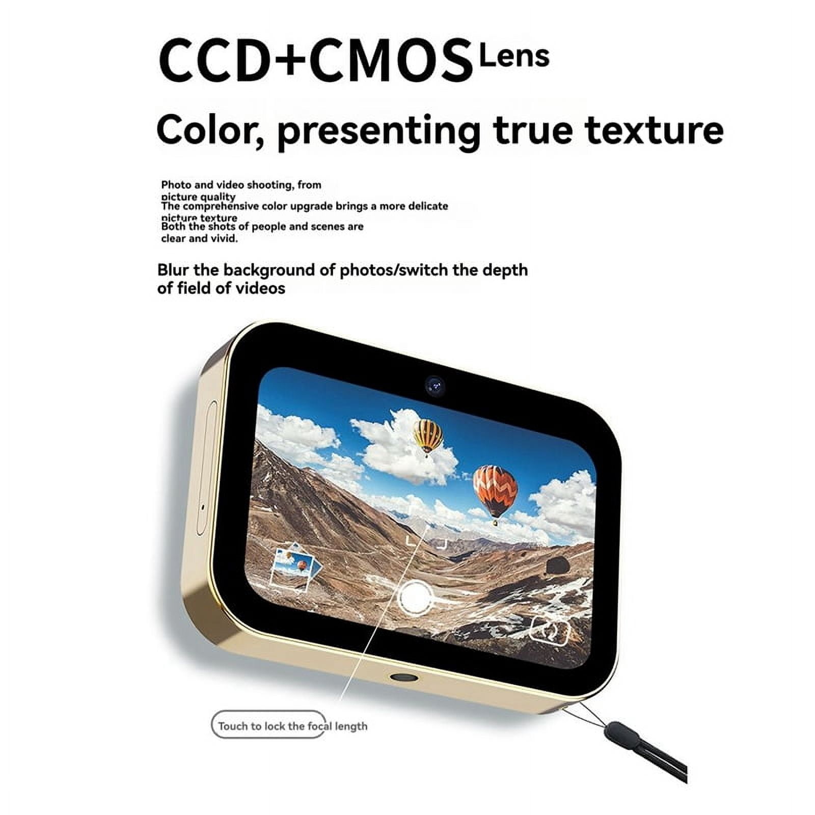 CCD Digital Camera 4K HD Camera Recorder Music Player Touch Control Screen Vlogging Camera Night Vision 64MP Camcorder B