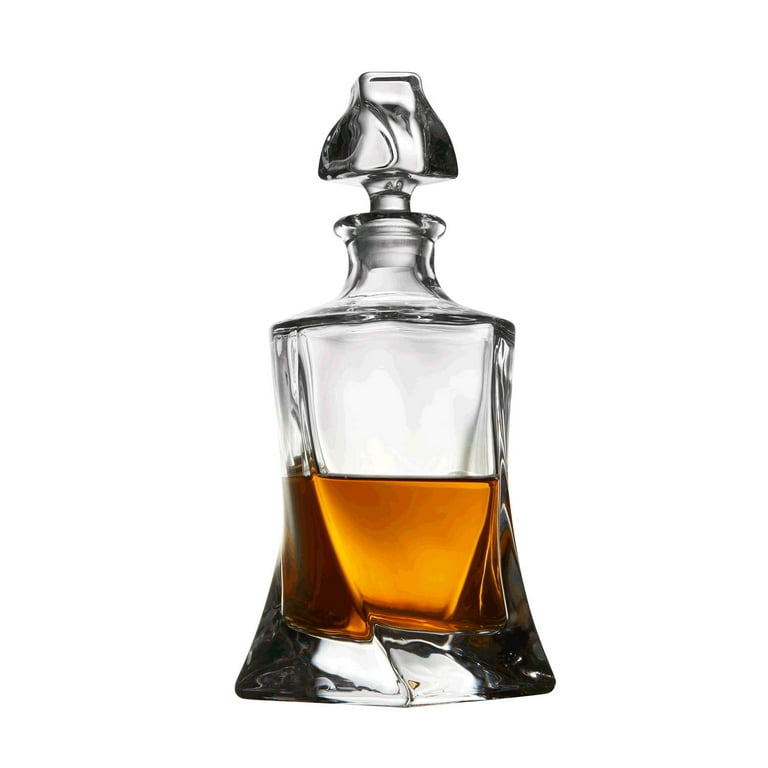 Glass Decanter with Stopper Lid Whisky Decanter for Water Alcohol Liquor Lead Free, Large, Clear