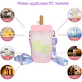 thumbnail image 5 of Cute Water Bottle with Straw - Creative Ice Cream Popsicle Cups Adjustable Shoulder Strap, 5 of 5