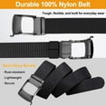 thumbnail image 2 of Ratchet Belt for Men – 1 3/8" Nylon Web Click Belt with Slide Buckle, Adjustable No-Hole for Casual, EDC, Workwear, 2 of 7