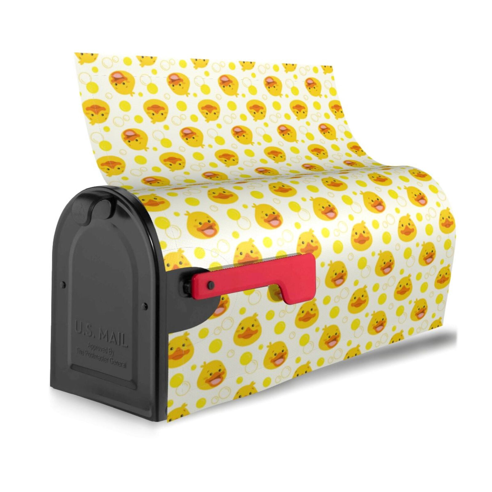 Logiee Ducky Cartoon Print Post Letter Box Wrap Decor, Mailbox Cover Suitable for Standard Mailbox and Large Size Mailbox,Outdoor Yard Decoration-21x18 in