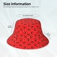 thumbnail image 4 of Daiia Red Ladybugs On White Dotted Pattern Bucket Hat - Trendy Cotton Sun Hat for Beach, Golf, Fishing - Fun Outdoor Vacation Boonie for Men and Women, 4 of 9