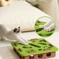 thumbnail image 6 of Cat Nail File Enrichment Box, Interactive Kitten Nail File Scratching Board, Built-in Bell Ball is Suitable for Cats Play Relieve Boredom (Gray-A), 6 of 9