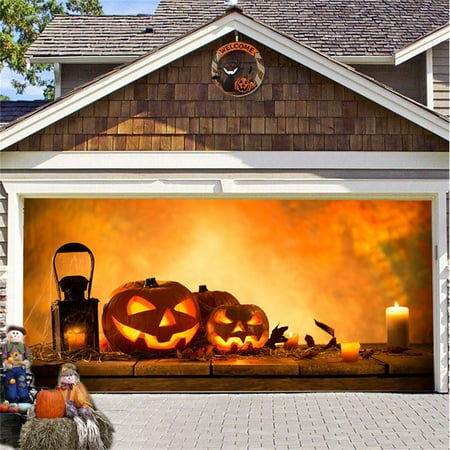 

Clearance!!!Halloween Garage Door Decorations Banner 7 X 16 Ft Movie Characters Halloween Garage Door Cover For Double Car Garage Hanging Halloween Mural For Outdoor Party Halloween decorations J#