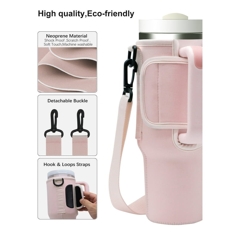 Nuovoware Water Bottle Carrier Bag Fits Stanley Flip Straw Tumbler