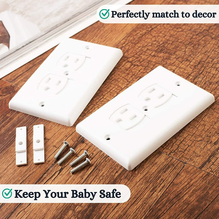 Bates - Baby Safety Outlet Cover Box, Outlet Covers Baby Proofing, Plug Covers for Electrical Outlets, Baby Proof Outlet Covers, Socket Covers for