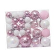 thumbnail image 4 of 46 Piezas Bolas de Navidad Decoraciones para Árboles de Navidad Decoración Inastillable Adornos Navideños para Interior Festivo Día de San Valentín rosa blanco Macarena Colgantes Bolas, 4 of 8