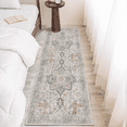 thumbnail image 2 of Runner Rugs for Hallway, 2x6 Washable Soft Non Slip Floor Rugs for Kitchen, Modern Mat for Living Room Bedroom Entryway Gray & white, 2 of 7