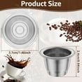 thumbnail image 6 of Austok Stainless Steel Coffee Capsule Set for Essenza Mini C30 Reusable Coffee Pod Coffee Refillable Capsule with 100 Foil Lids Coffee Cups Espresso Pods for Coffee, 6 of 10