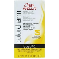 2 Pack - Wella COLOR CHARM, HAIR COLOR Liquid Haircolor 8G/841 Light Golden Blonde, 1.4 oz