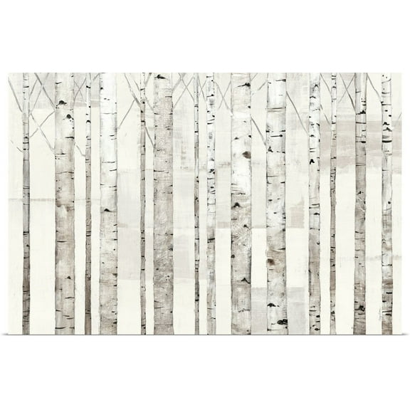 GBC | "Birch Trees on White" Art Print - 24x16