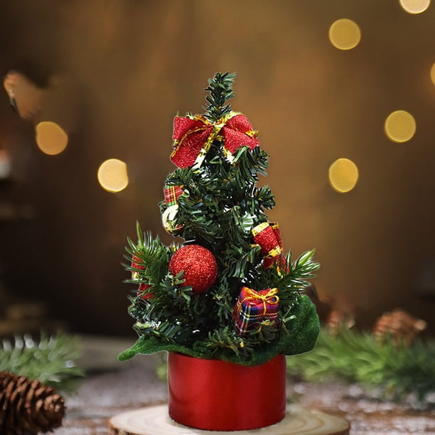 onlyliua Ofertas Del Día Adorno Navideño de 20 Cm/7,9 Pulgadas, Pequeño Adorno para Árbol de Navidad, Mini Árbol de Navidad, Decoración Navideña, Escenario para Sala de Estar, Escritorio, Dormitorio,