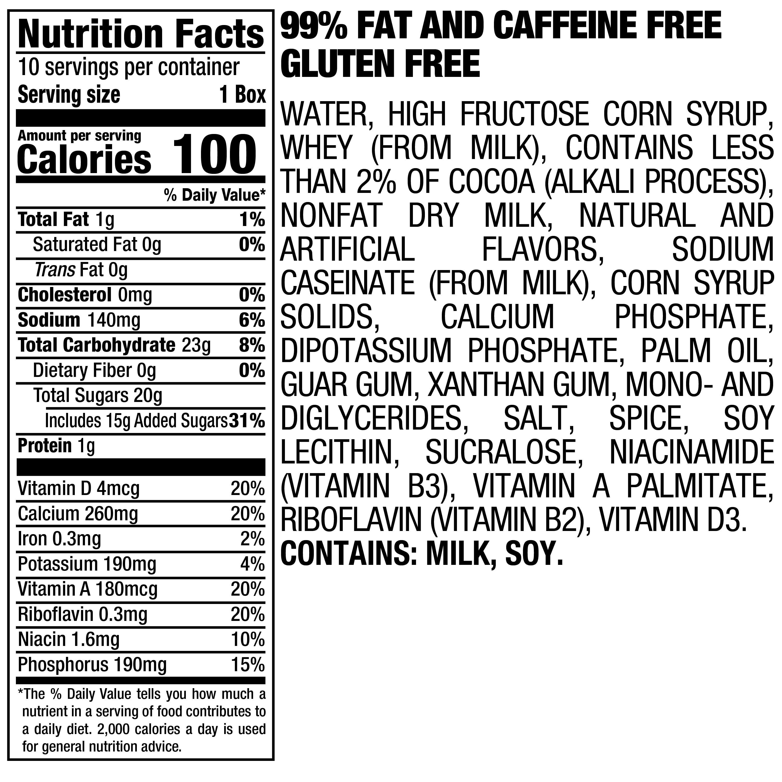 Yoo-hoo Cookies and Cream Drink, 6.5 fl oz boxes, 10 pack