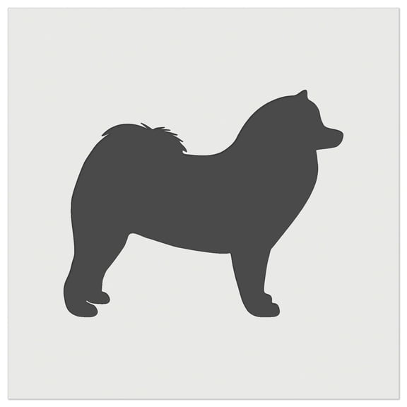 Samoyed Dog Solid DIY Cookie Wall Craft Stencil - 9.0 Inch