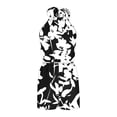 thumbnail image 5 of Women's Boho Floral Print Halter Romper Sleeveless Criss Cross Front Short Jumpsuit, 5 of 6