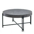 thumbnail image 1 of Steve Silver Morgan Round Mottled Gray and Black Metal Base Cocktail Table, 1 of 6