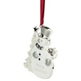 thumbnail image 4 of Northlight 3.5" White Silver-Plated Snowman Merry Christmas Ornament with European Crystals, 4 of 4