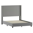 thumbnail image 2 of Flash Furniture Quinn Stitched Upholstered Platform Bed, Gray, Queen, 2 of 12