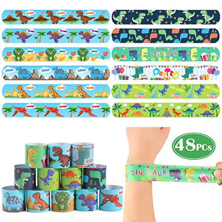 Lorfancy - Lorfancy 48 Pcs Dinosaur Slap Bracelets with Animal Design