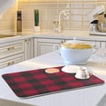 thumbnail image 6 of GZHJMY Red Buffalo Plaid (10) Dish Drying Mat for Kitchen Counter,Super Quick Absorbent Composite Sponge Dish Drying Pad,Heat Resistant Non-Slip Rack Tableware Mat (18x24Inch)for Dishes Coffee Machi, 6 of 7