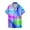 Blue, variant on Shirts for Men Tie-Dye Printed Collared Short-Sleeve Shirt,Sizes S-3XL