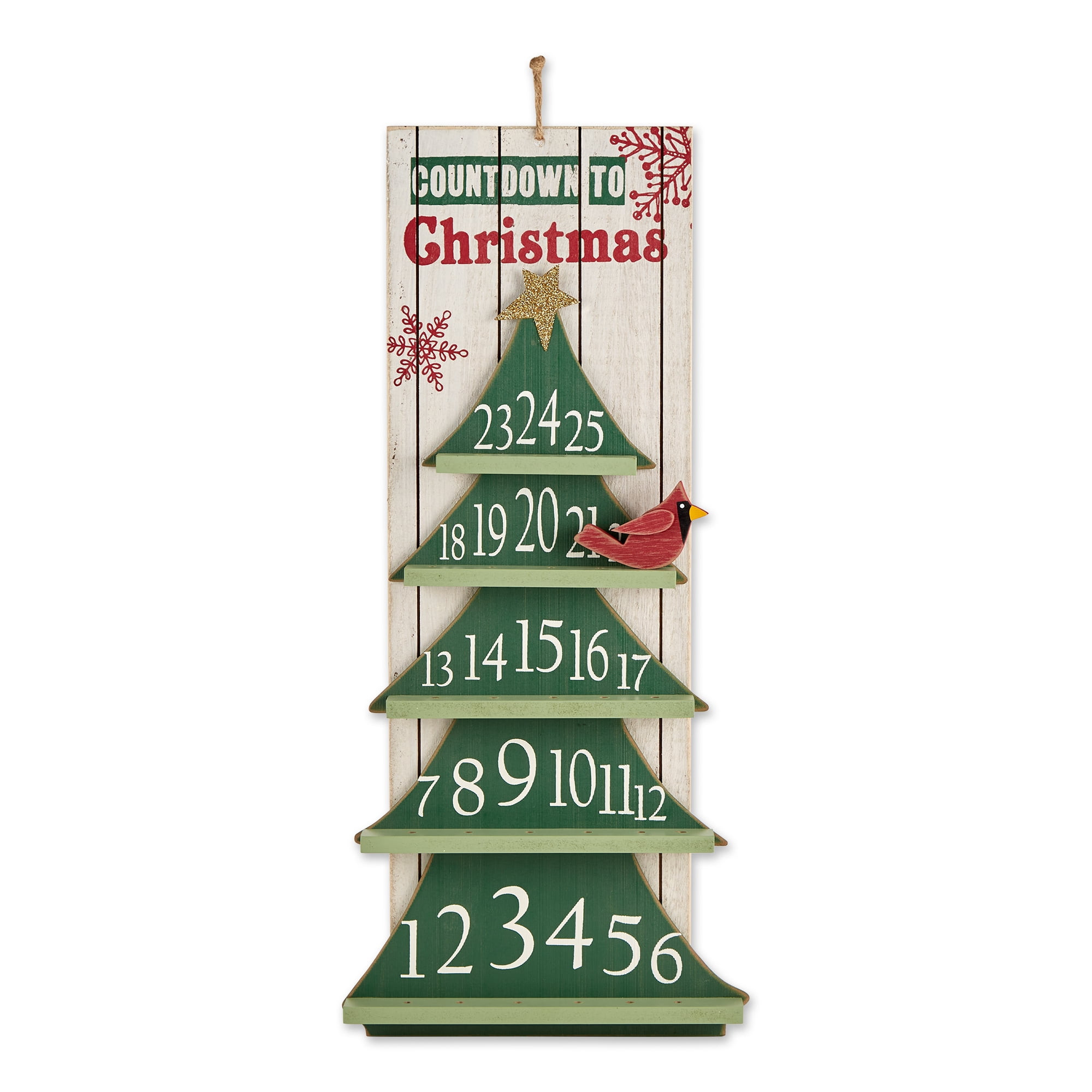 DII Countdown To Christmas Tree Calendar Wall Sign - Walmart.com