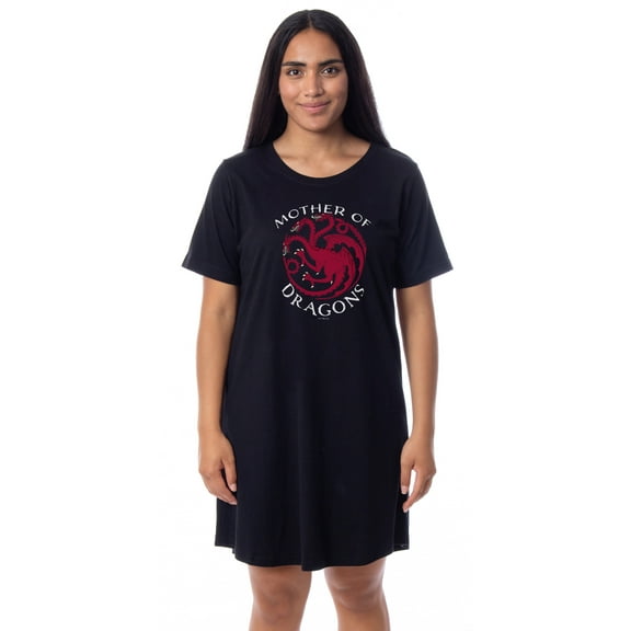 Game Of Thrones Women's Mother Of Dragons Nightgown Sleep Pajama Shirt